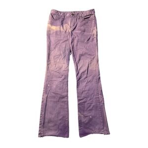 Tory Burch Flare Pants Women's 27 Purple Low Rise Bootcut Y2K Designer Jeans